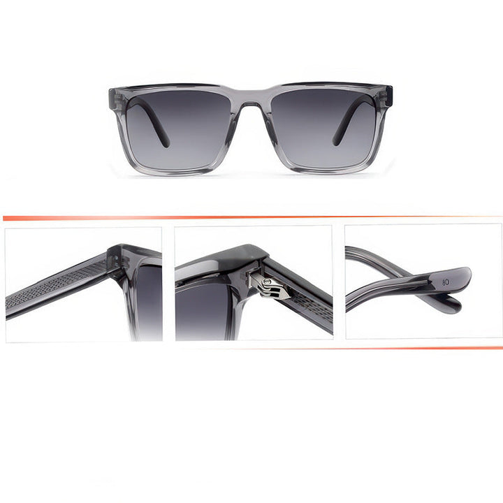 Women's fashionable sunglasses with clear plastic frame and multifunctional lenses Kalsten