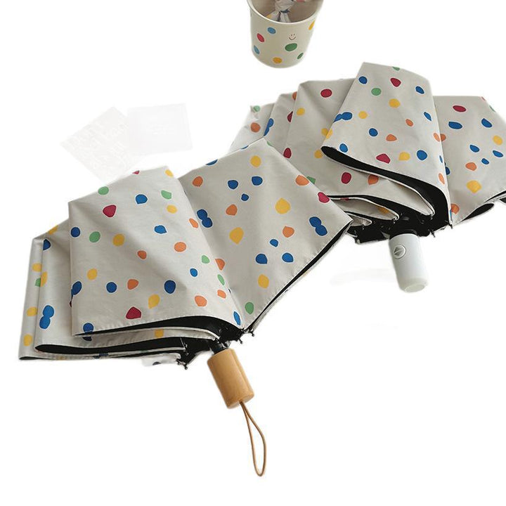 Women Multi-Purpose Foldable Shoulder Bag with Colorful Polka Dot Pattern Kalsten