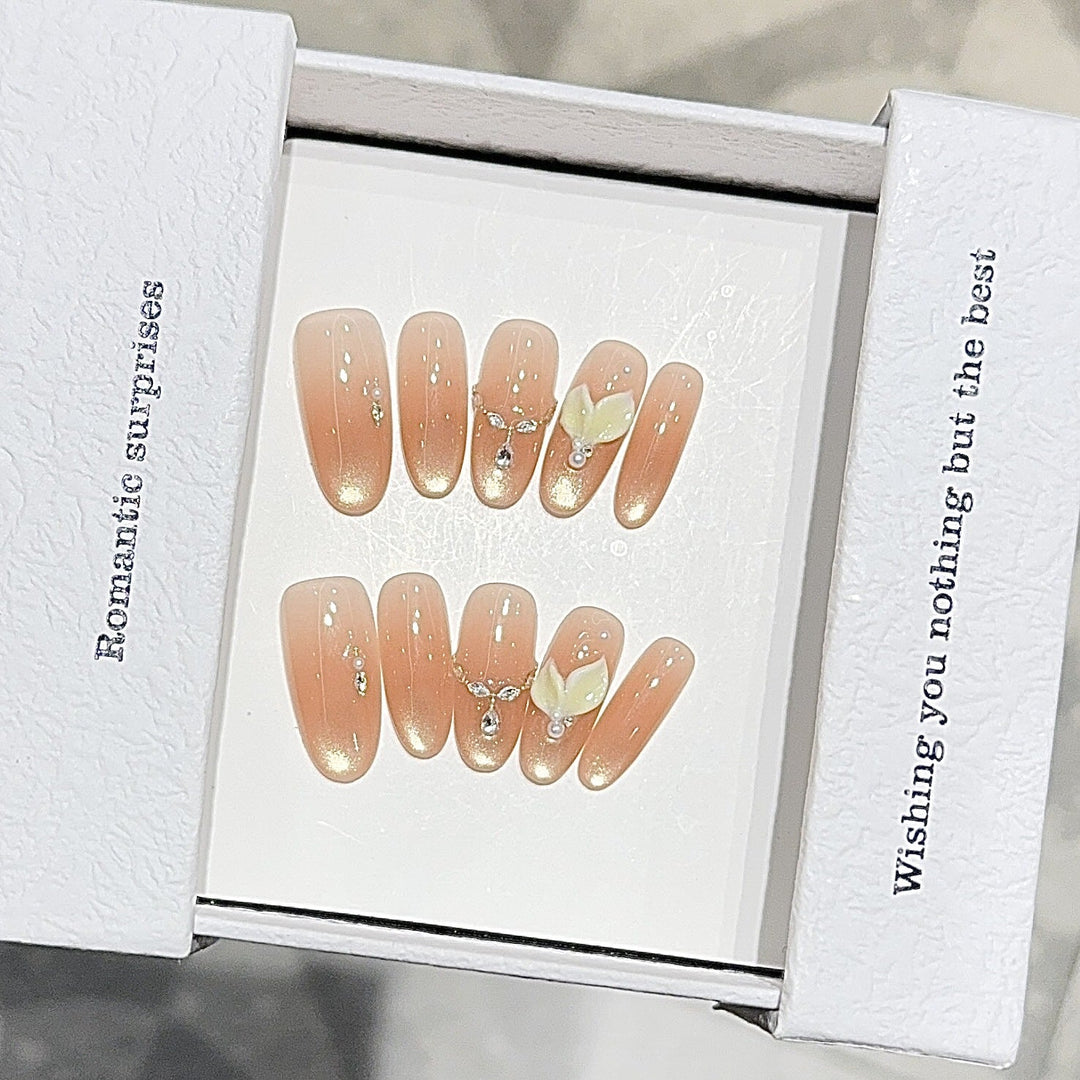 Artificial nails with Romantic Design Kalsten