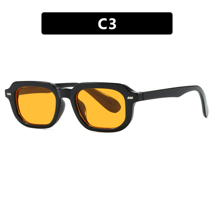 Women’s square sunglasses with high-gloss transparent frame and polarized lenses Kalsten
