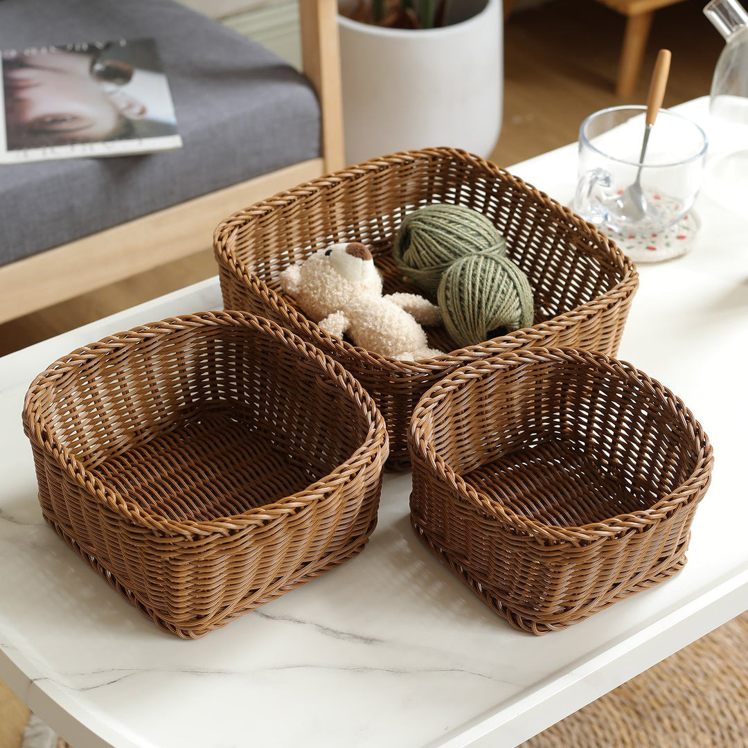 Unisex Rectangular Storage Basket with Sturdy Woven Kalsten