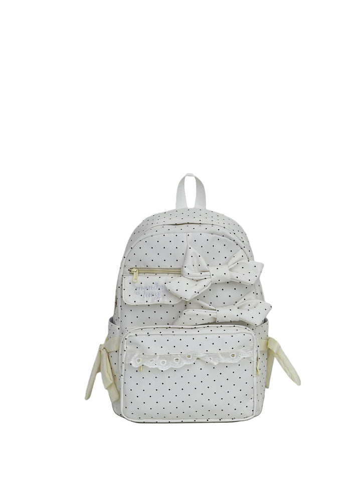 Adorable Polka Dot Bow School Backpack Kalsten