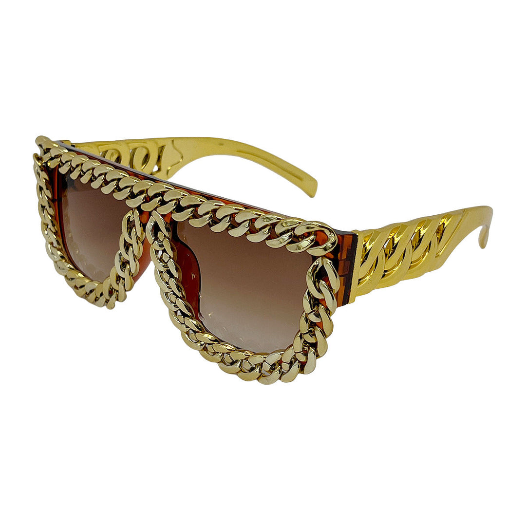 Women's sunglasses with eye-catching chain frame Kalsten