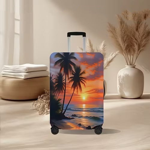 Unisex nan elastic suitcase cover with volcanic lava marble design, stretch protective cover for trolley Kalsten