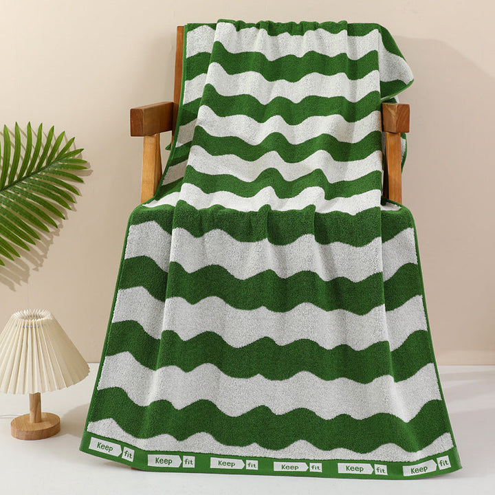 Cozy Terry Bath Towel with Stylish Polka Dot Design Kalsten