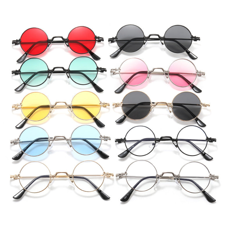 Ladies fashionable round glasses with high-quality metal frame and flexible temples Kalsten