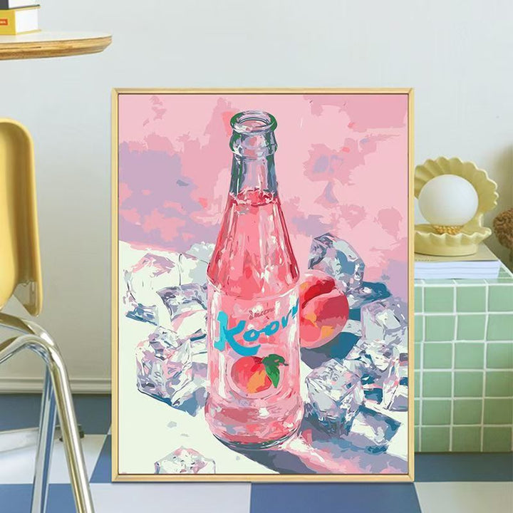 Retro-Inspired Beverage Bottle Canvas Art Kalsten