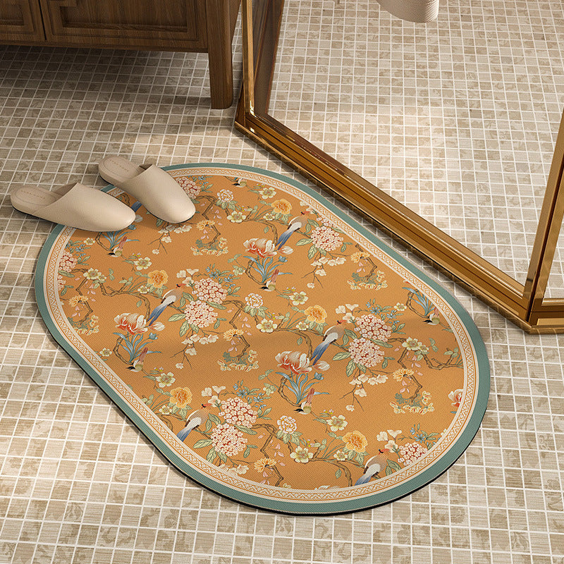 Ornate Floral Shower Mat Kalsten