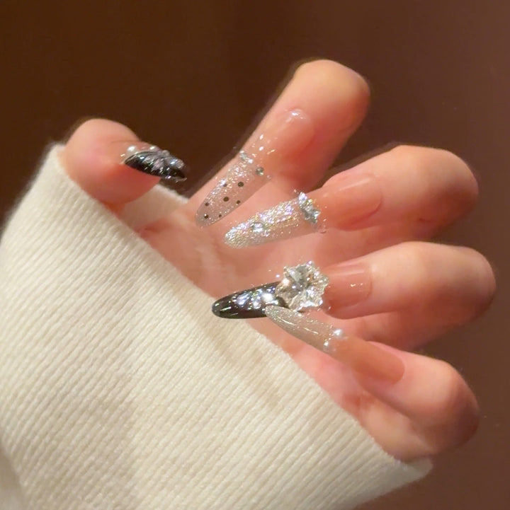 Premium Glittery Press-On Nail Extensions Kalsten
