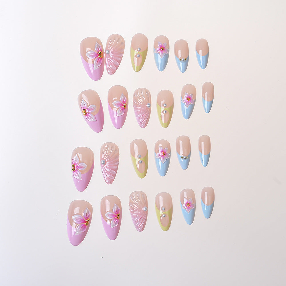 Elegant Floral-Inspired Press-On Nail Set Kalsten