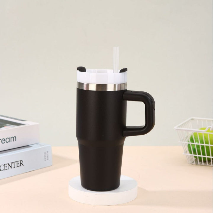 Unisex noble insulated cup with practical straw Kalsten
