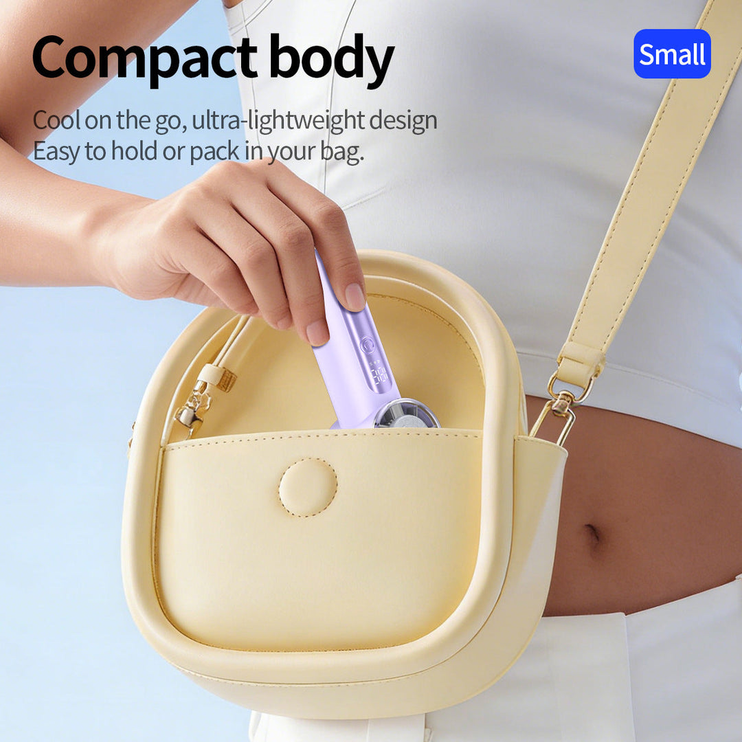 Unisex nan handheld cooling fan with ice cartridge and LED display Kalsten