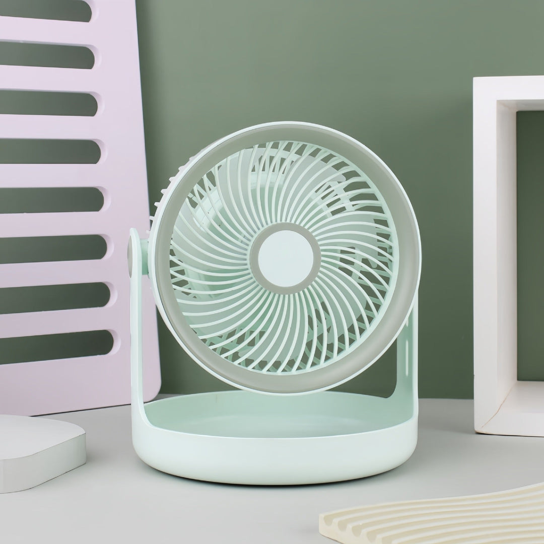 Ladies table fan with adjustable head and quiet operation mode Kalsten