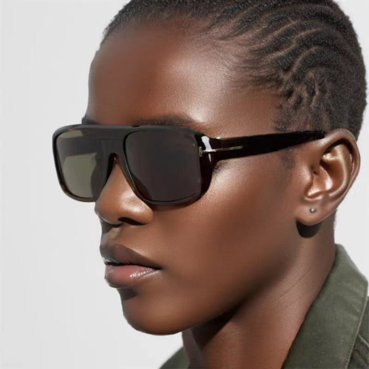 Women's oversized sunglasses with square frame and polarized lenses Kalsten