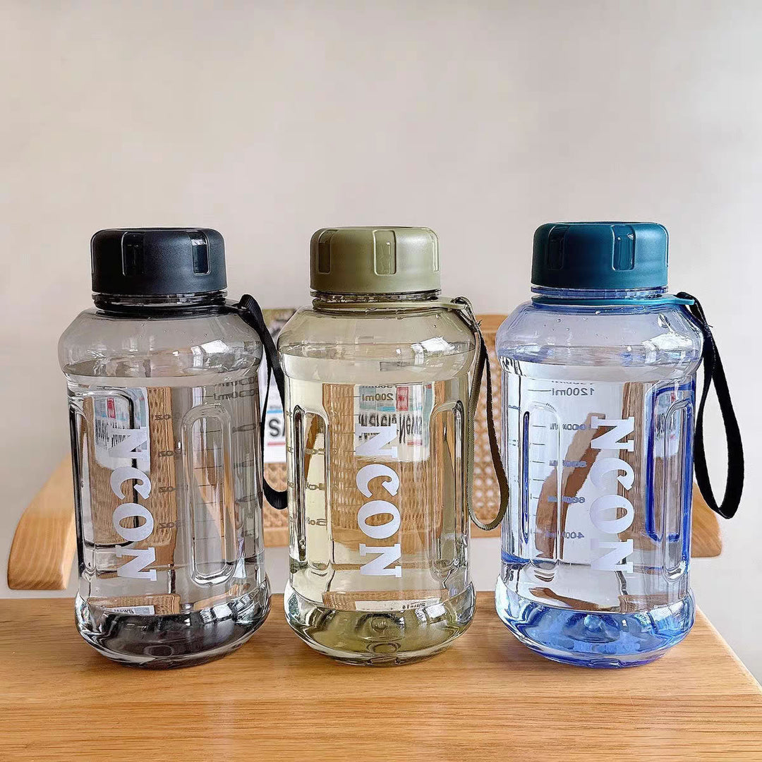 Women Transparent Drinking Bottle with Practical Carrying Handle Kalsten