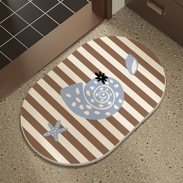 Coastal-themed Non-Slip Bath Mat