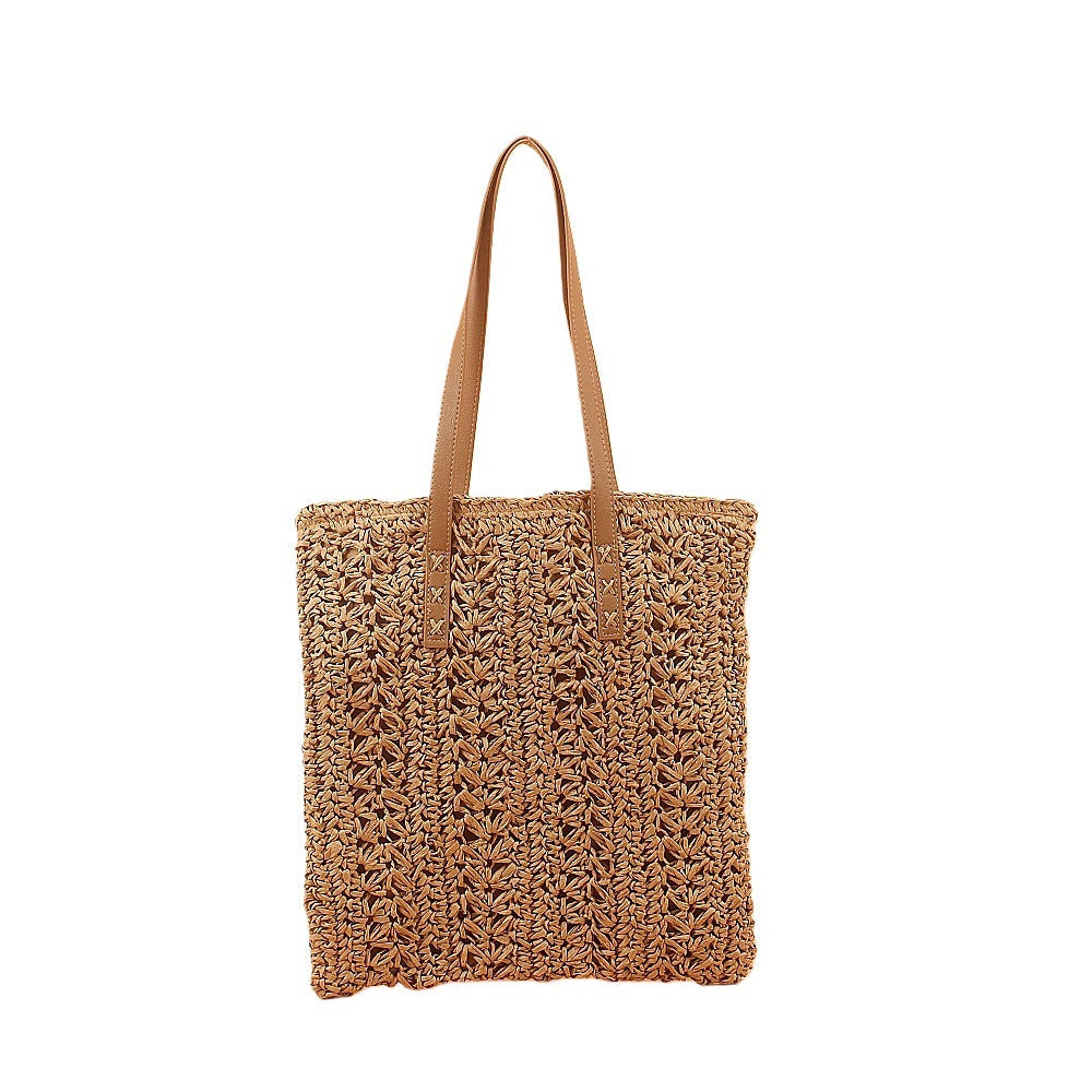 Beach bag with soft fabric and elegant leather accents Kalsten