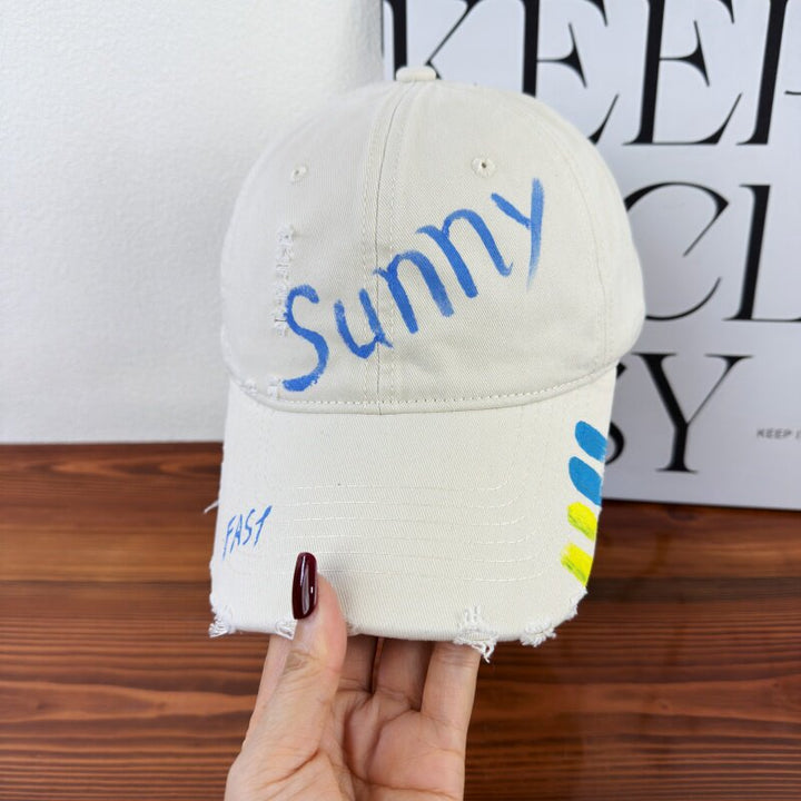 Women's Distressed Graphic Sun Cap Kalsten