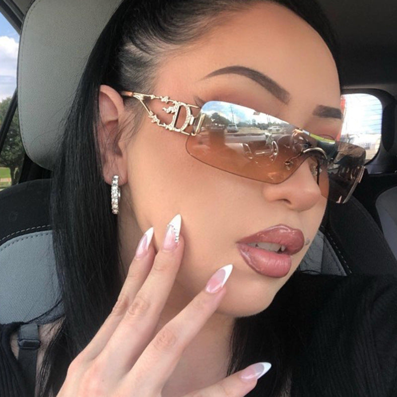 Women's futuristic Shield sunglasses with unique Kalsten frame