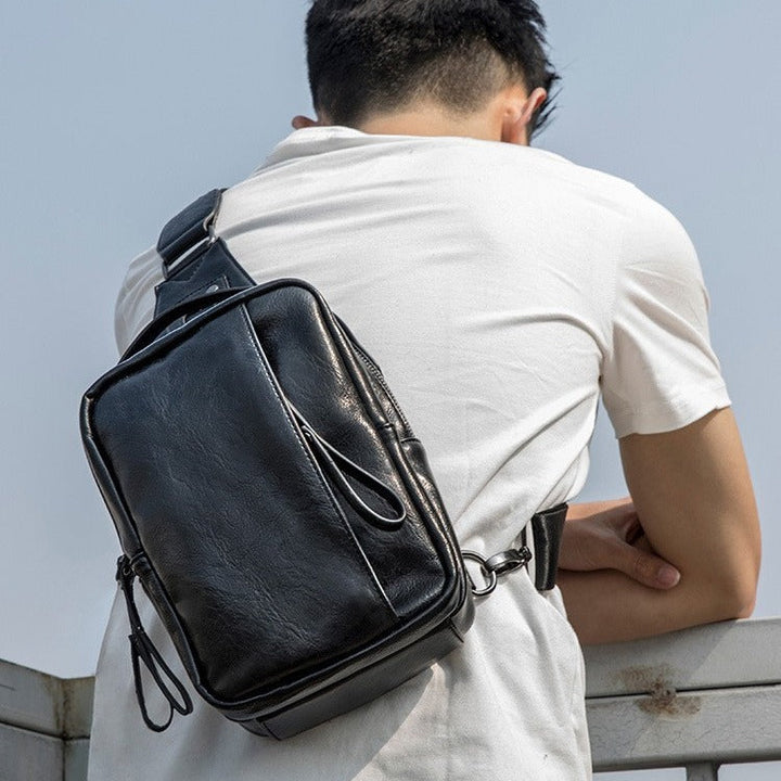 Compact Shoulder Bag Made of High-Quality Leather Kalsten