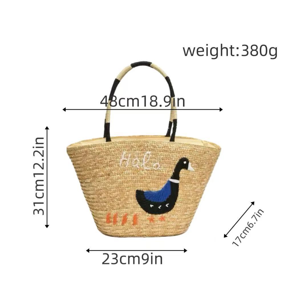 Handcrafted bag with creative animal embroidery Kalsten