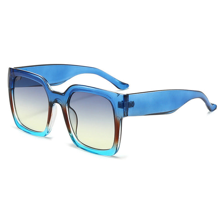Women's square sunglasses with stylish transparent frame and soft color gradient Kalsten