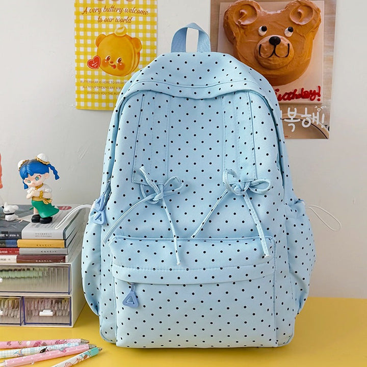 Casual Polka Dot Patterned School Backpack