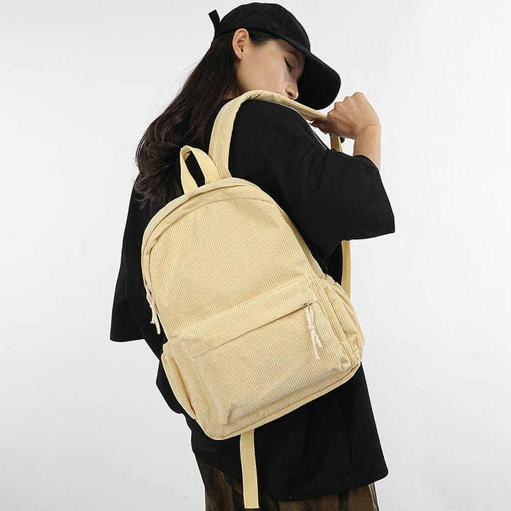 Cord Backpack with Functional Pockets Kalsten
