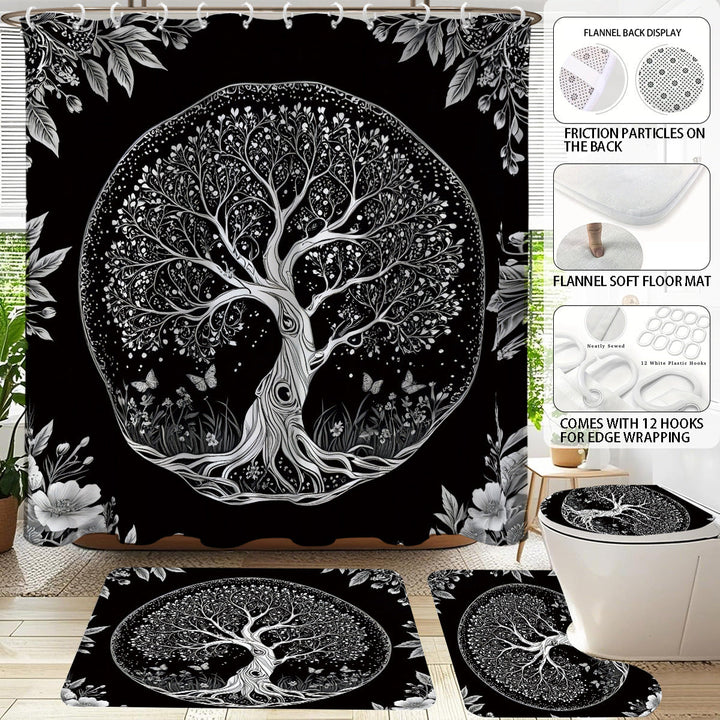 Artistic Tree Design Bathroom Set Kalsten