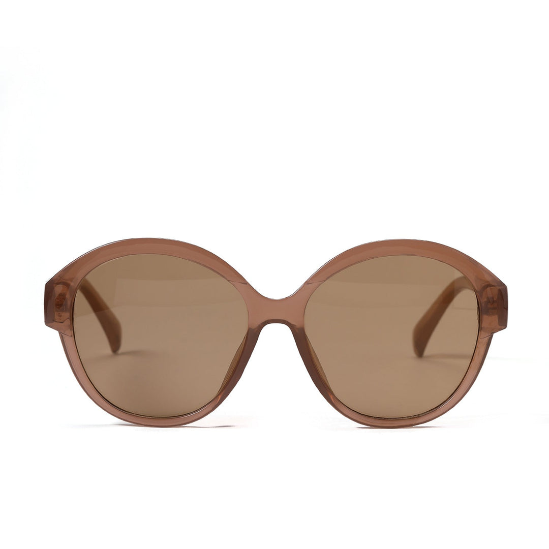 Women's round fashionable sunglasses with striking leopard pattern Kalsten