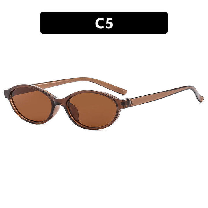 Women oval-shaped sunglasses with transparent frame and UV protection Kalsten