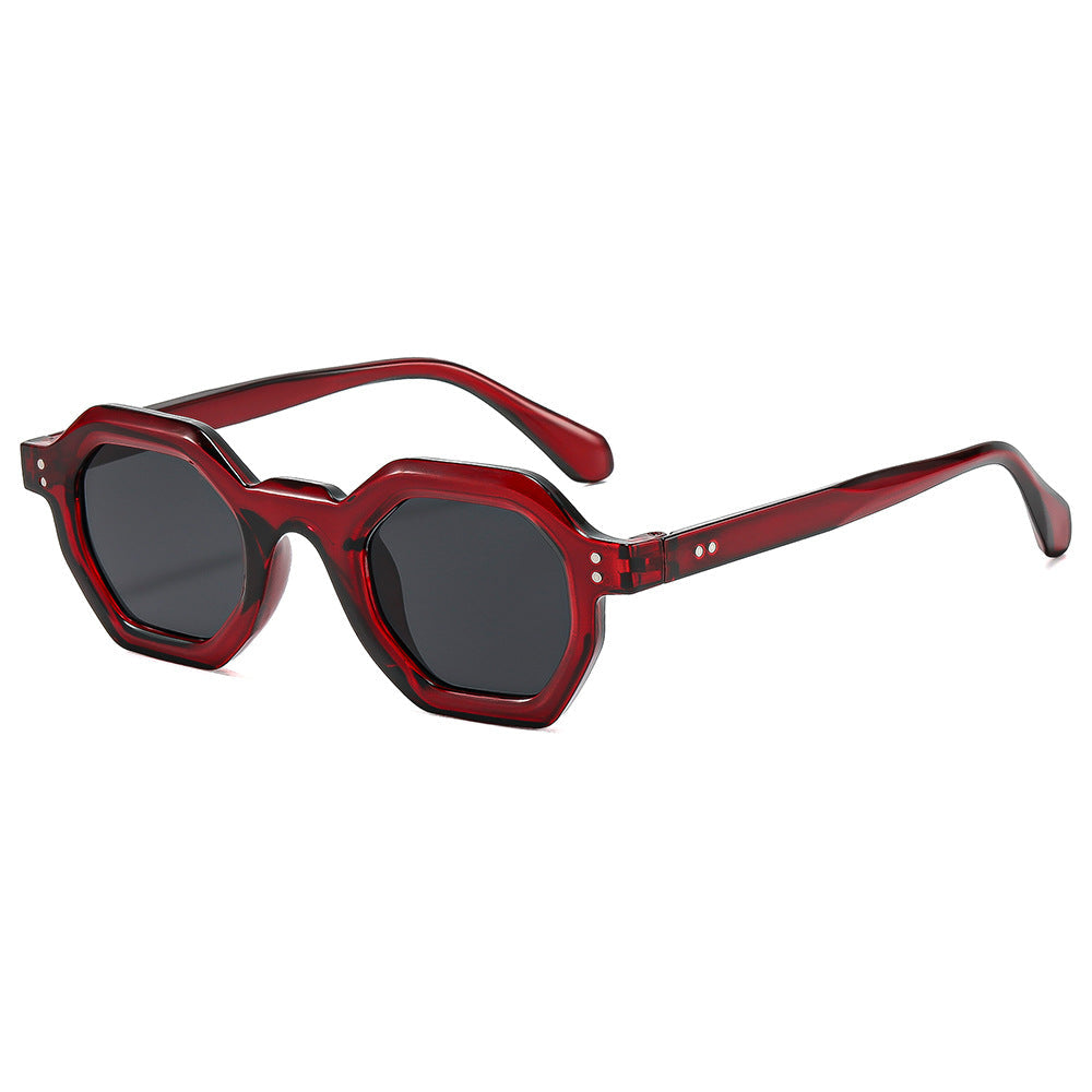 Women's octagonal sunglasses with fashionable pattern and UV protection Karnz