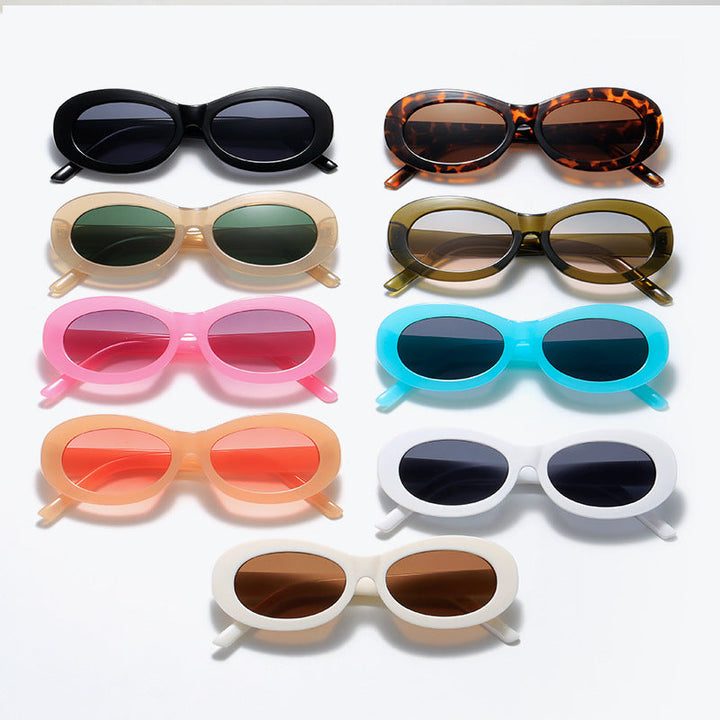 Women’s fashionable oval sunglasses with UV protection and innovative design Kalsten