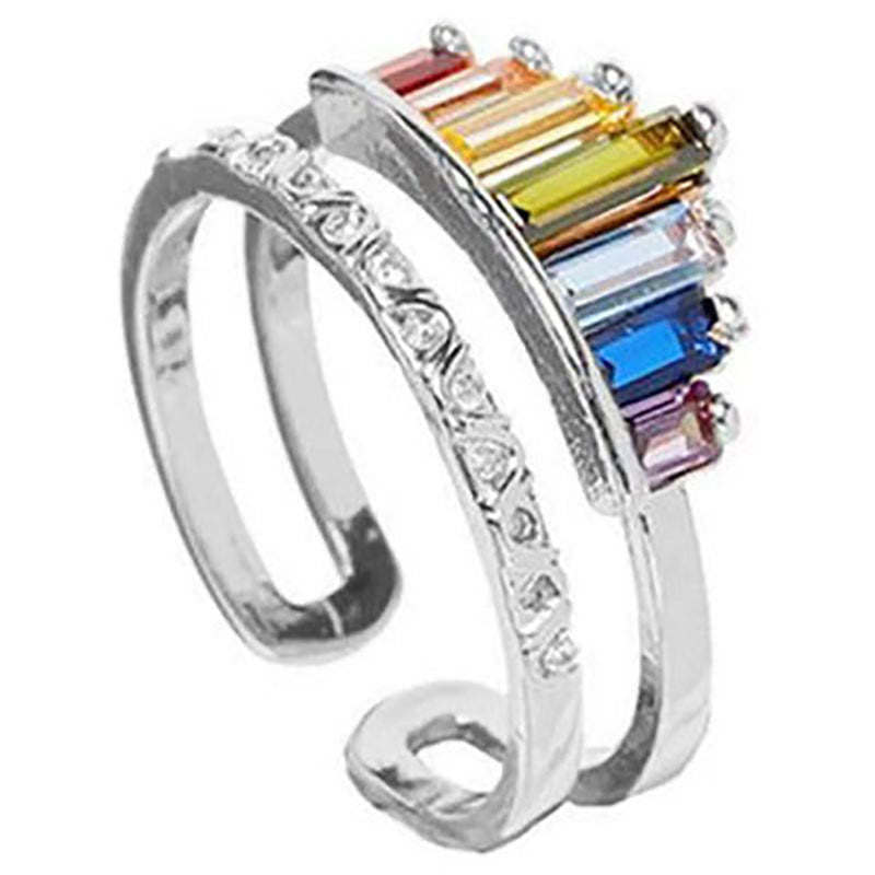 Adjustable Multi-Colored Crystal Ring Kalsten