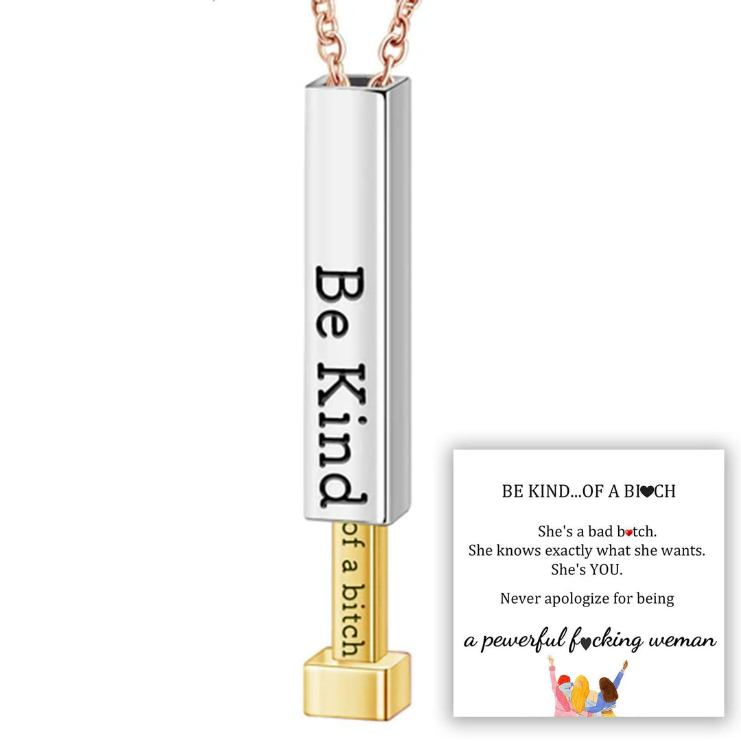 Kalsten | Be Kind...of a bi♡ch - Hidden Message Necklace