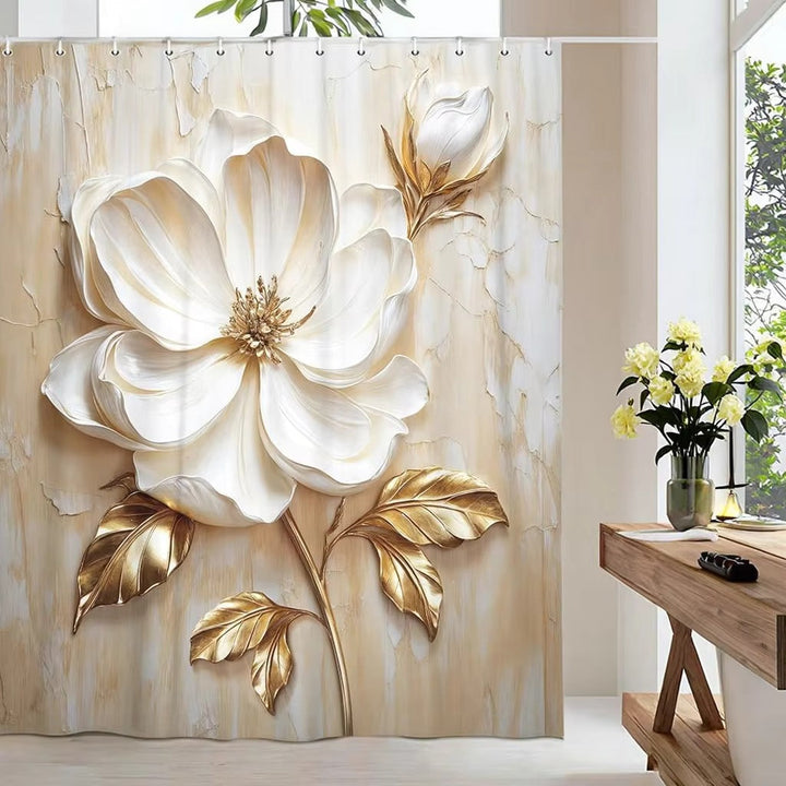 Floral Embossed Shower Curtain Kalsten