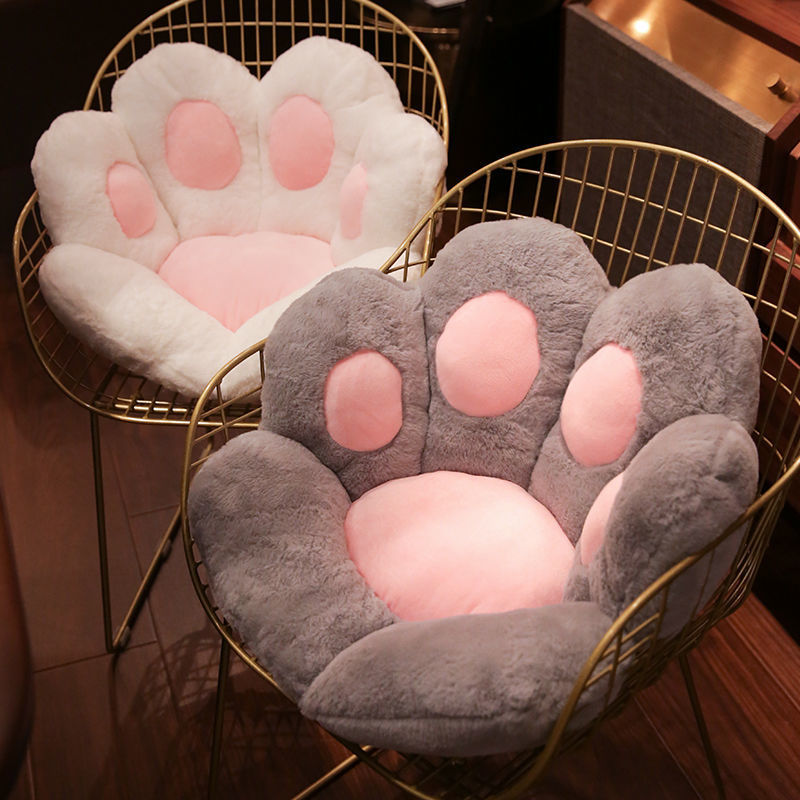Plush seat cushion in paw shape Kalsten