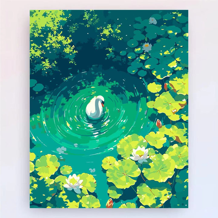 Contemporary Lotus Floral Canvas Art Print Kalsten