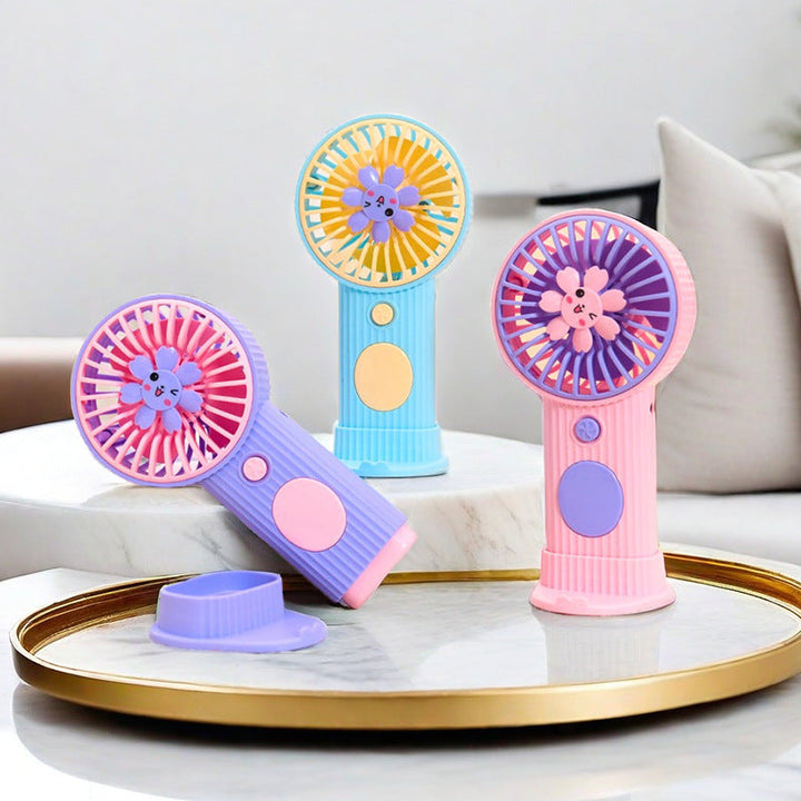Women's Portable Hand Fan with Floral Design Kalsten