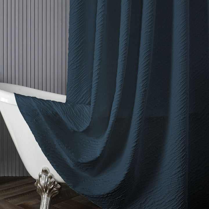 Textured Leaf Pattern Shower Curtain Kalsten
