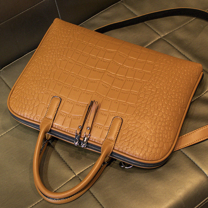 Elegant Laptop Bag in Luxurious Crocodile Look Kalsten