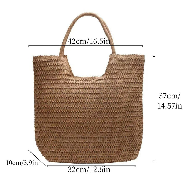 Handbag made of natural willow material with modern accents Kalsten