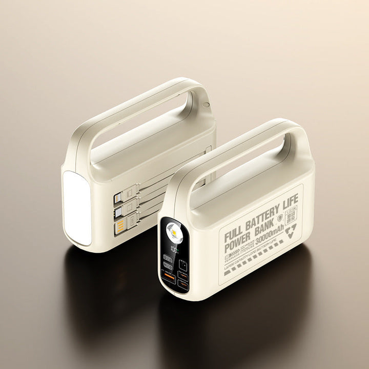 Portable power bank with integrated LED lighting and high capacity Kalsten