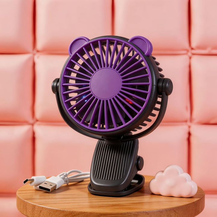 Ladies portable USB fan with flexible tilt mechanism Kalsten