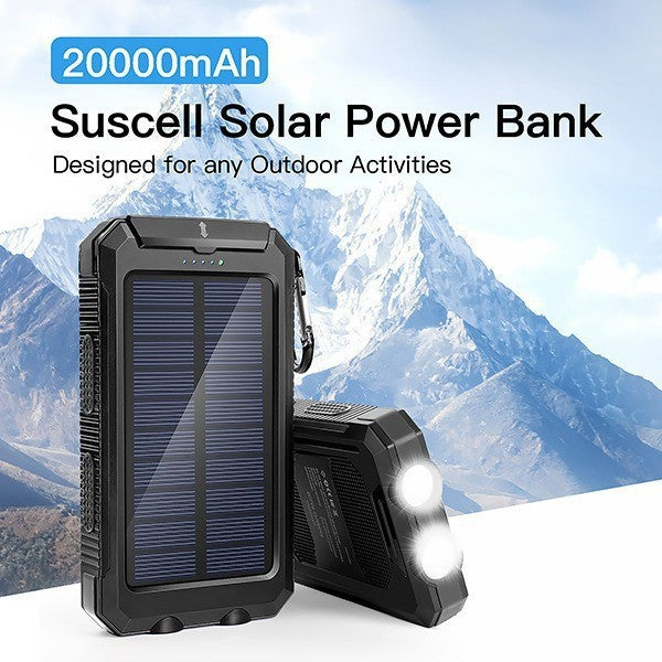 Solar Powerbank with Integrated LED Light and Compass Kalsten