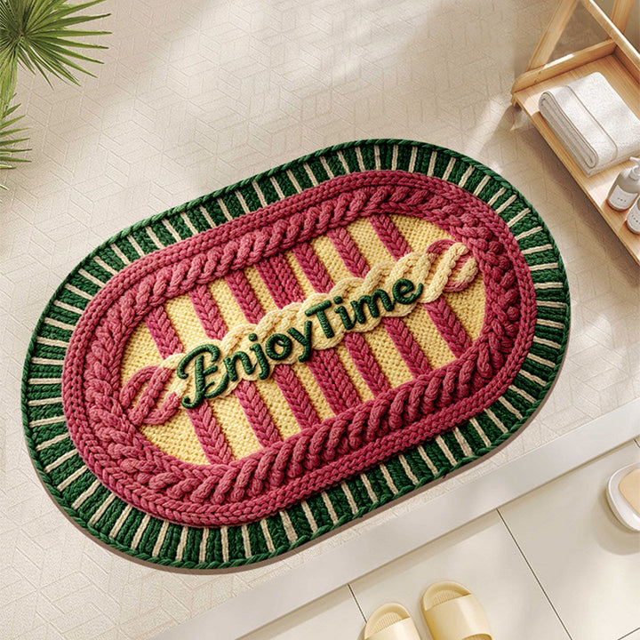 Textured Braided Area Mat