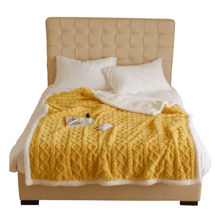 Ladies cozy reversible blanket with luxurious Sherpa lining Kalsten