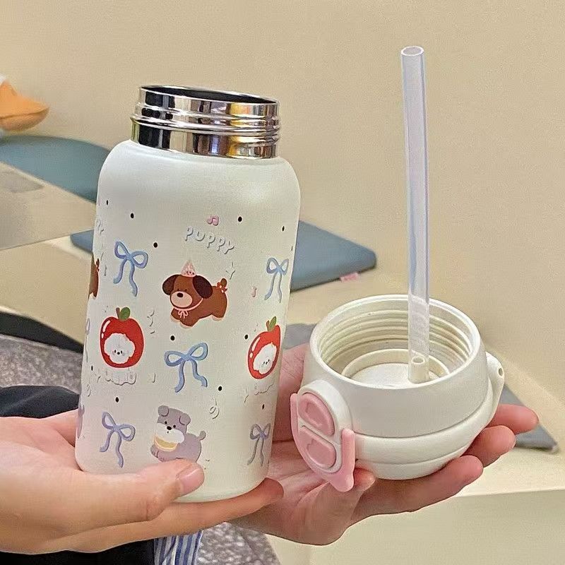 Women's stainless steel water bottle with innovative safety closure Kalsten