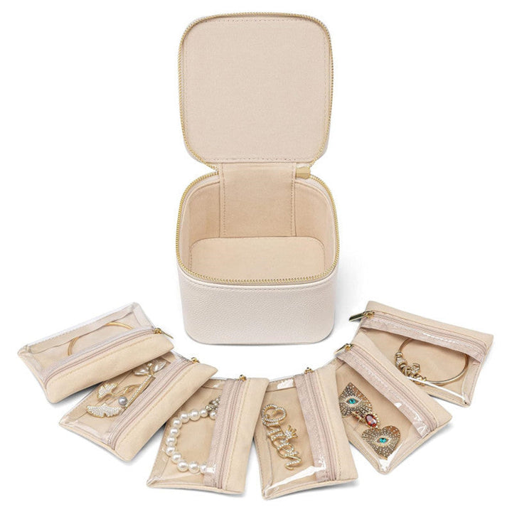 Jewelry Organizer Bag with Transparent Compartments Kalsten