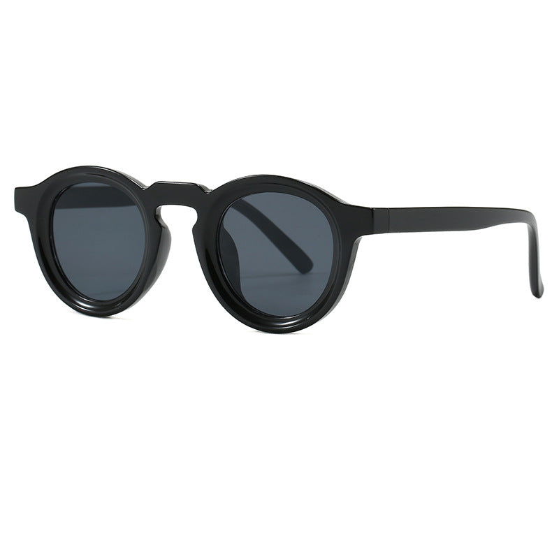 Women's fashionable round sunglasses with transparent frame and UV protection Kalsten